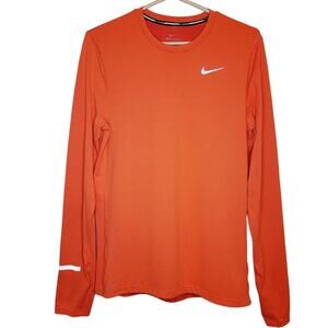 Nike Dri Fit orange long sleeved reflective running shirt